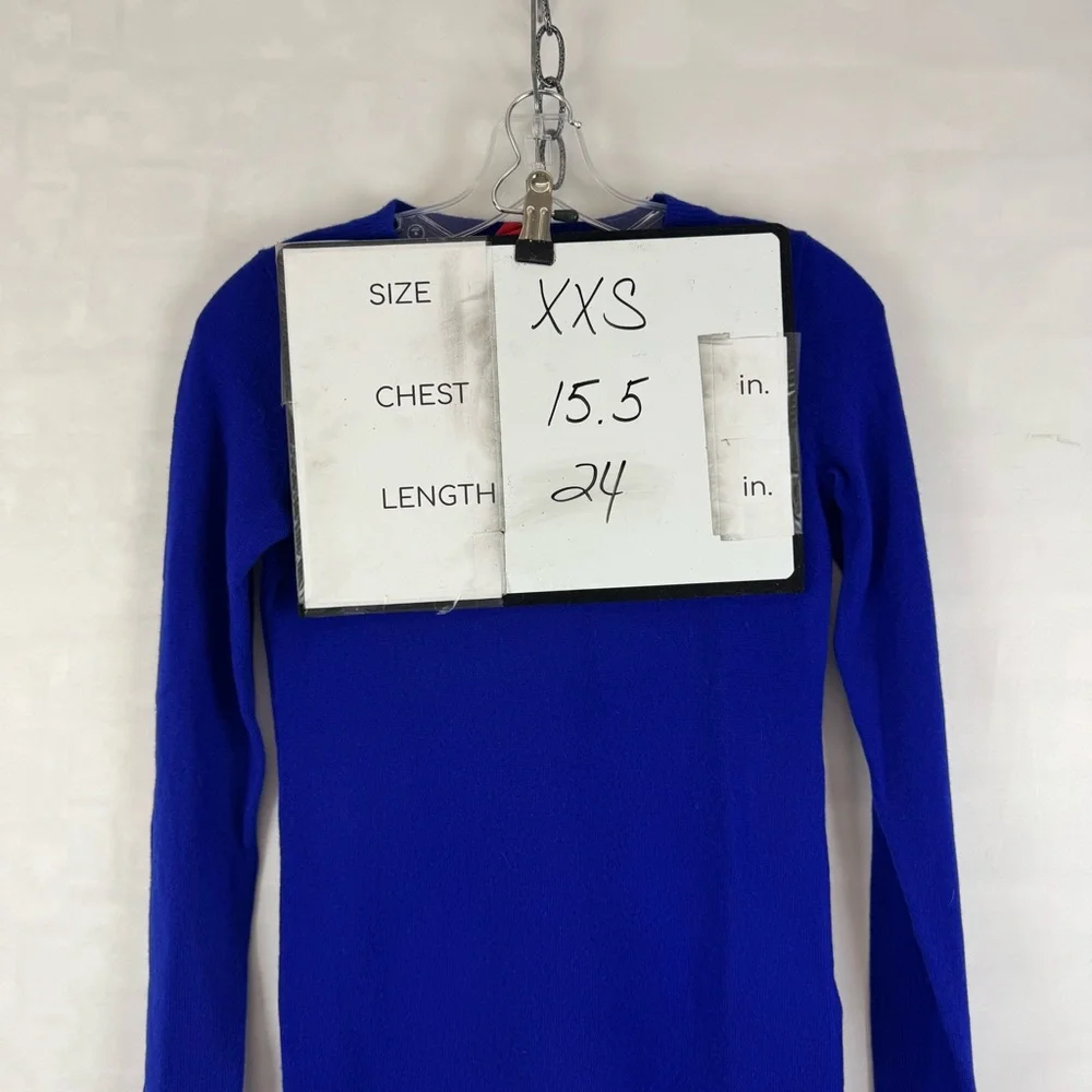 J.Crew Collection Italian Cashmere Sweater Crewneck Royal Blue Women’s XXS‎